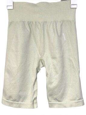 Gymshark Light Mint Green Knit Stretch Shorts Size Medium Womens